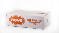 NOVA VIRGIN SERVIETTES 2 PLY 300x300MM  PACK SIZE:1000